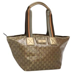 Gucci GG Crystal Coated Canvas Monogram Medium Tote Bag